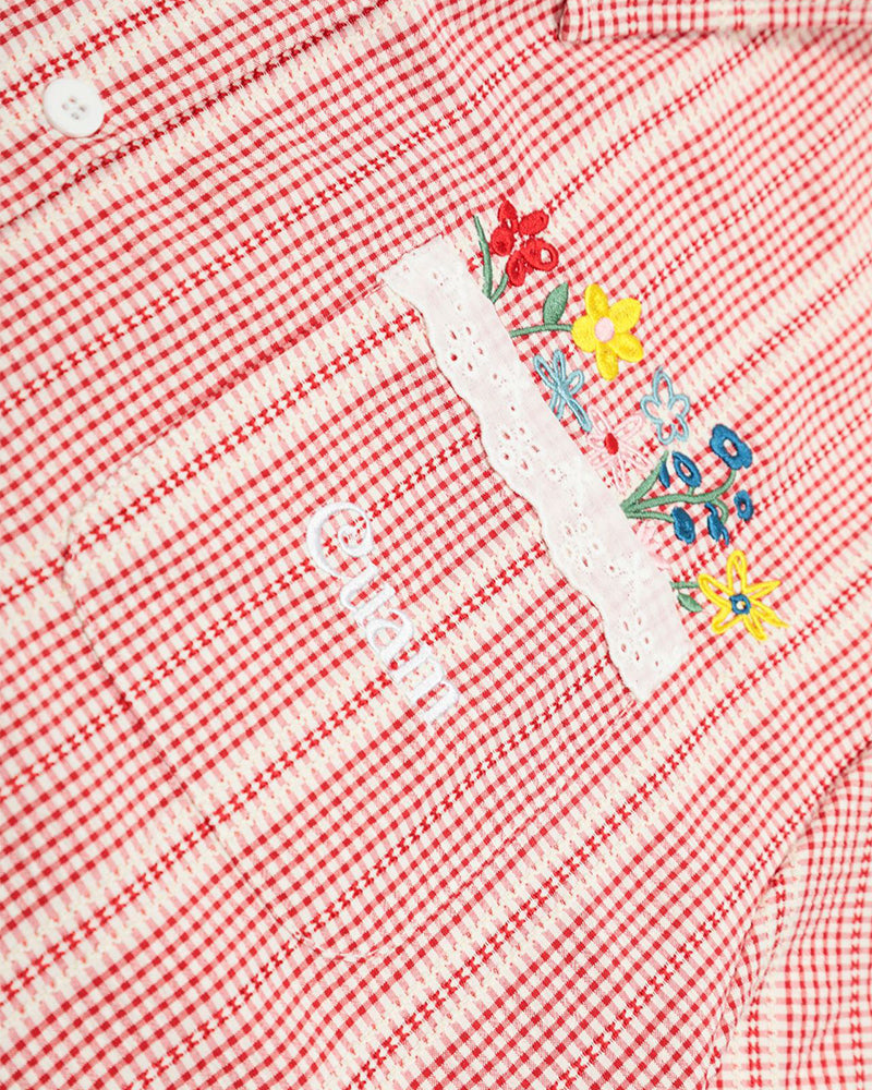 루즈 스트라이프 반팔 셔츠