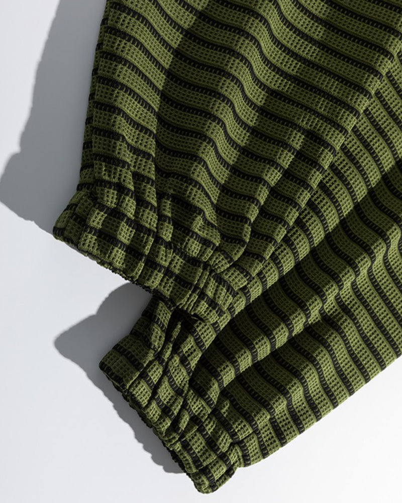 Minimalist Striped Long-Sleeve Top