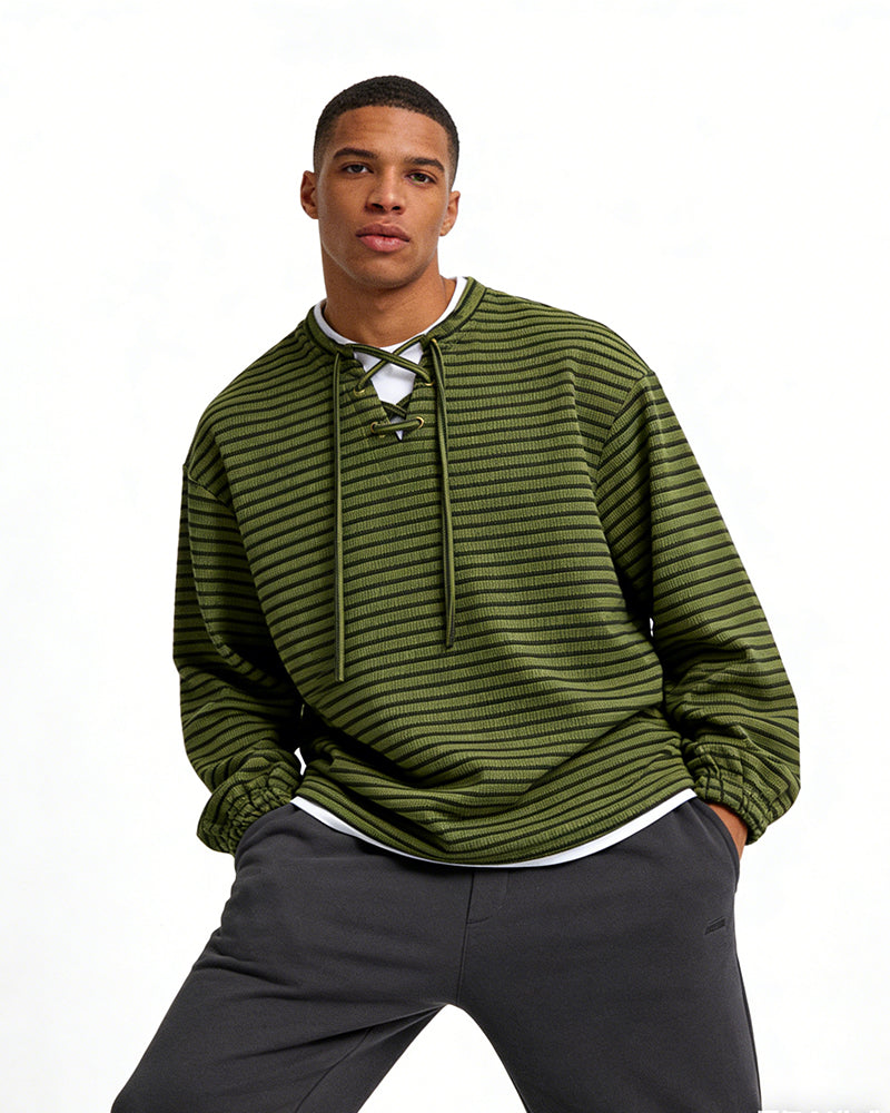 Minimalist Striped Long-Sleeve Top