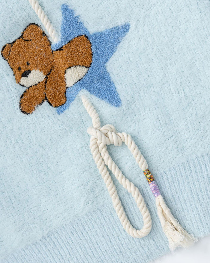 漫画風のゆったりとしたプルオーバーセーター