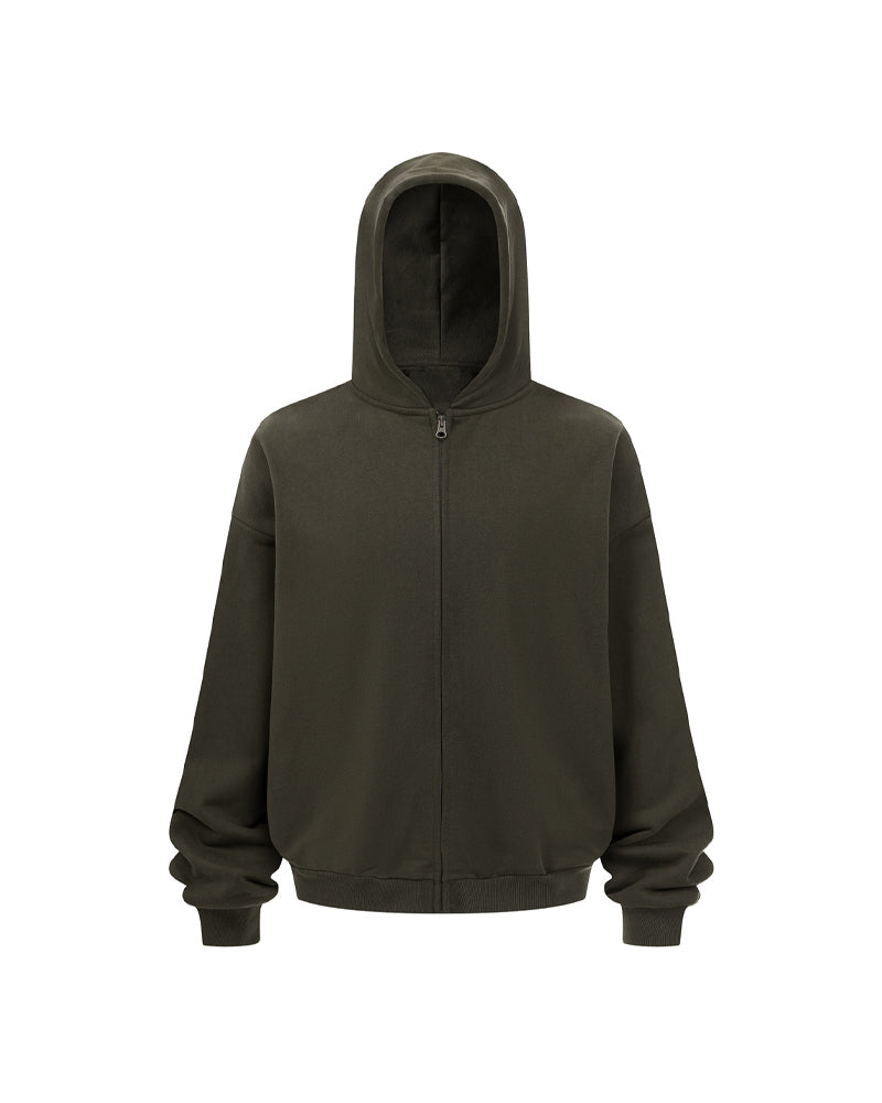430g Fleece-Lined Zip-Up Hoodie
