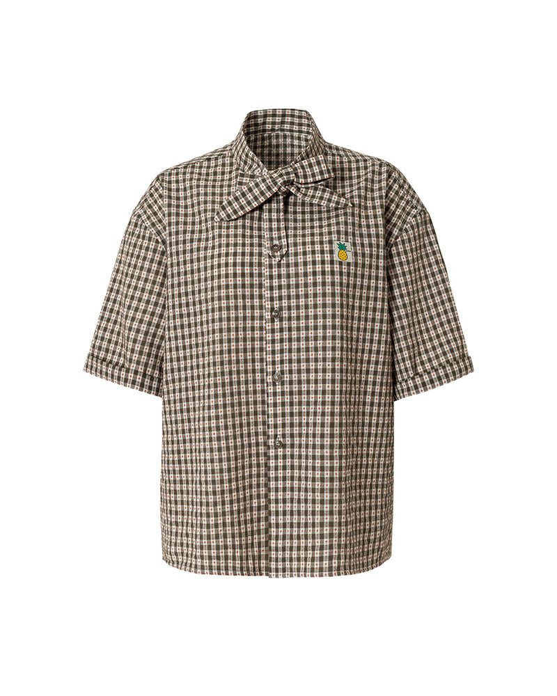 Casual Plaid Short-Sleeve Shirt