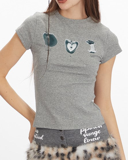 Apple crew neck short sleeves