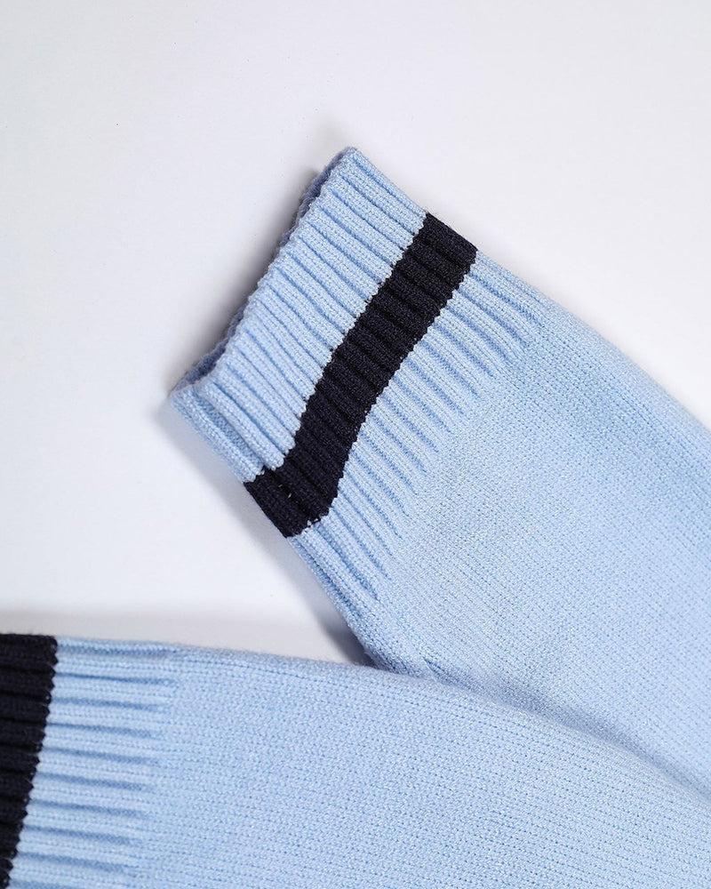 재미있는 패턴 풀오버 스웨터