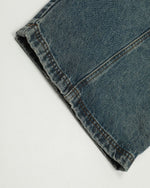 워시드 패널 청바지