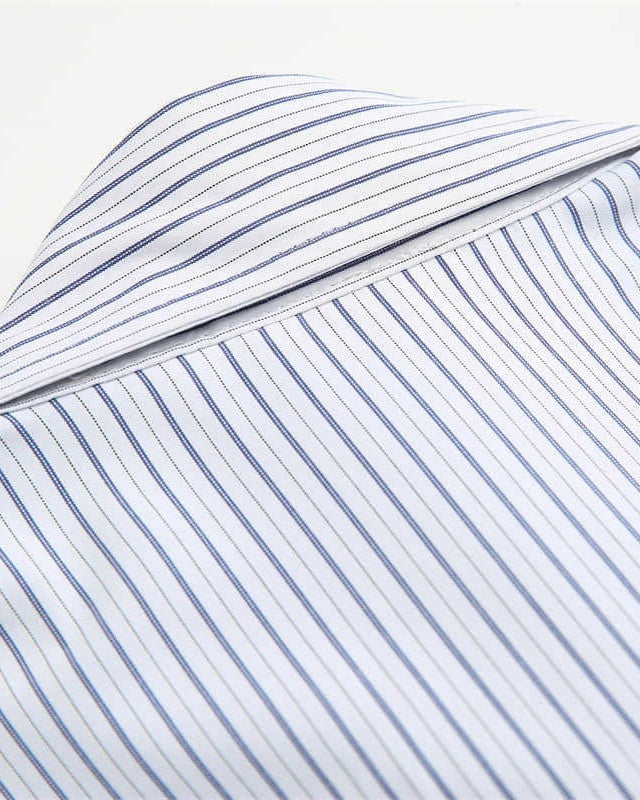 Blue and white striped shirt