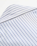 Blue and white striped shirt