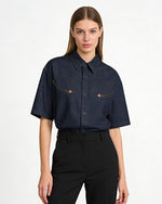 Color-block Patchwork Casual Shirt