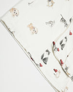 かわいいペットプリントのショートパンツ