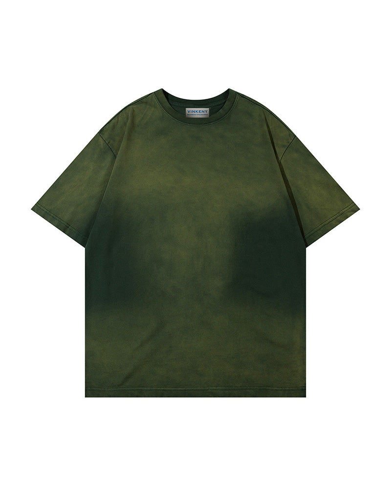ウォッシュ加工のゆったりとした半袖