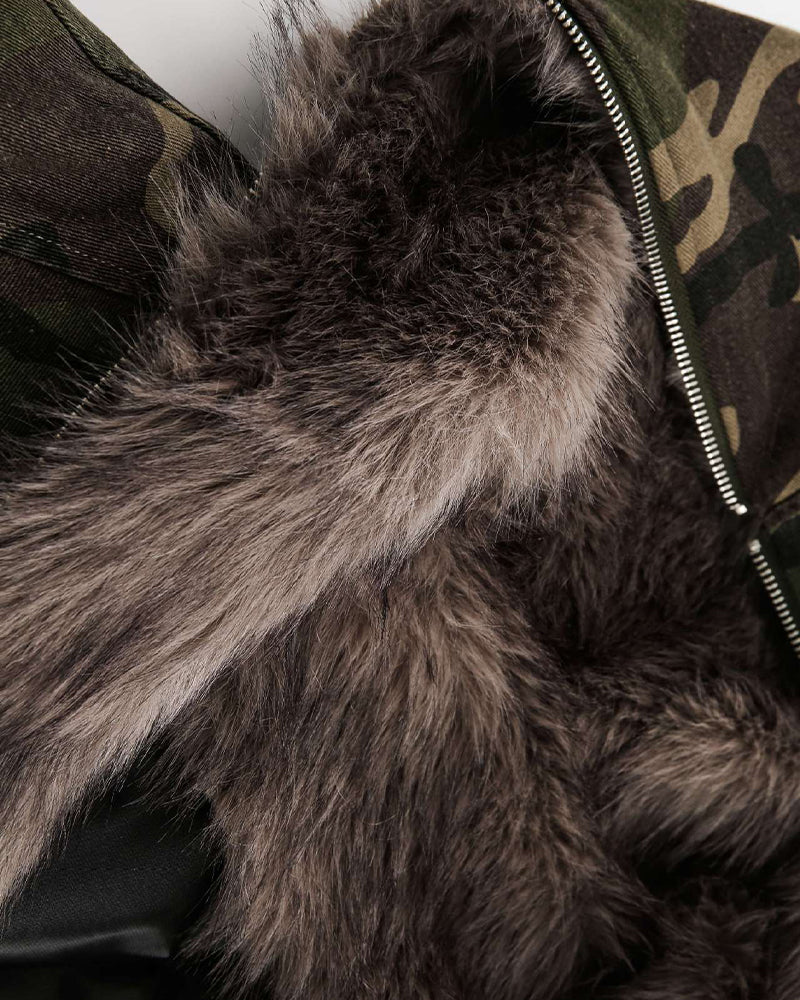 迷彩フード付きジャケット