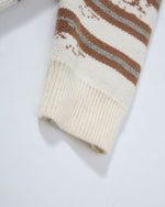 ヴィンテージ刺繍ラペルセーター