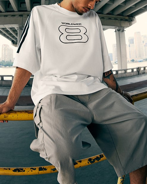 スプライススポーツ刺繍半袖