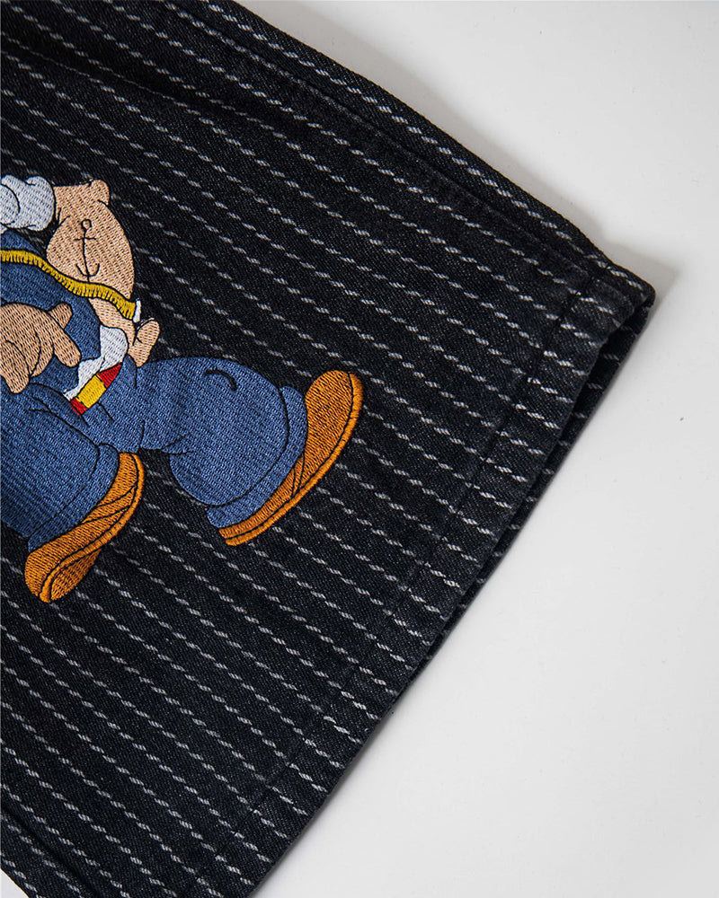 楽しいストライプ柄のカジュアルパンツ