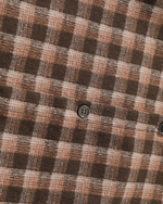 ビーズチェック柄長袖シャツ