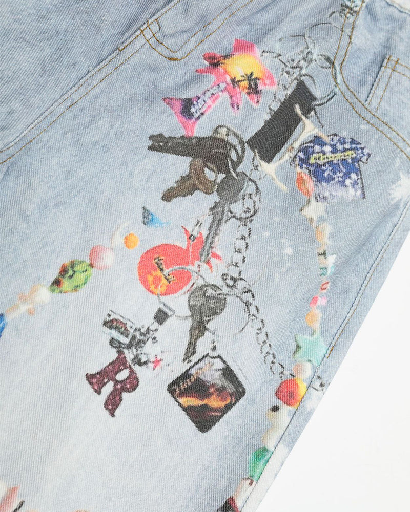 귀엽고 심플한 데님 팬츠