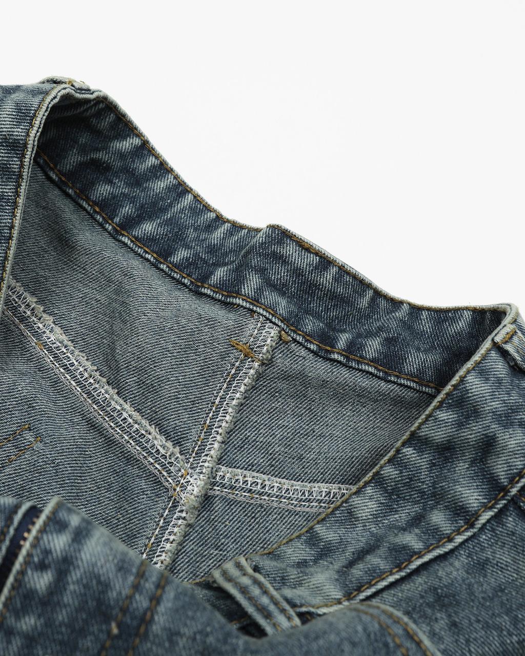 Vintage graphic denim shorts