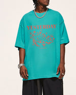 コントラストカラーの猫の半袖