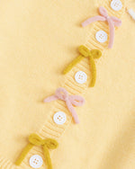 リボンカーディガンセーター