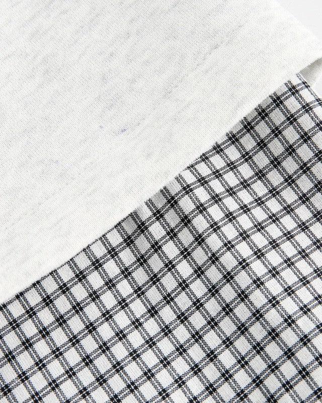 フェイクツーピースプルオーバースウェットシャツ