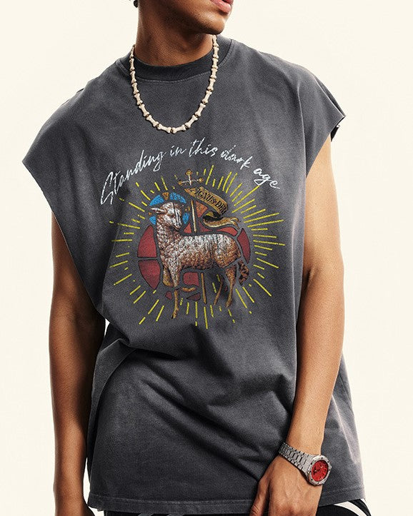 グラデーションウォッシュベスト