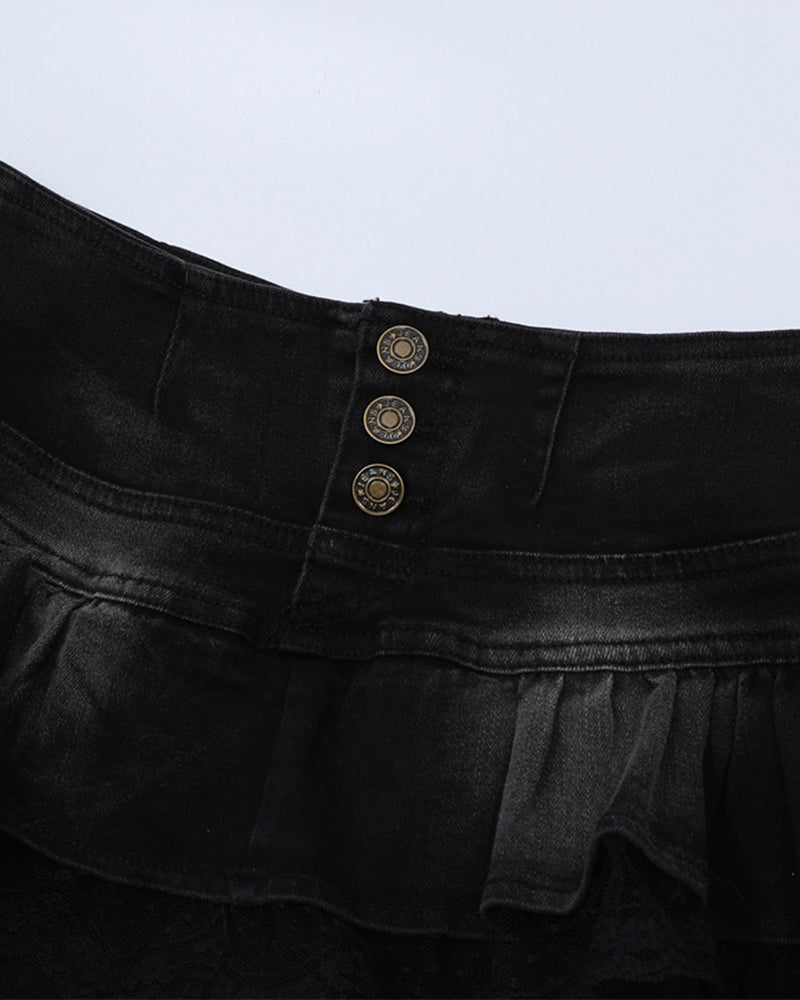 심플한 데님 스커트