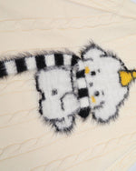 Fun pattern pullover sweater