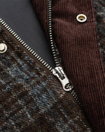 レトロなパッチワークチェック柄ワークジャケット