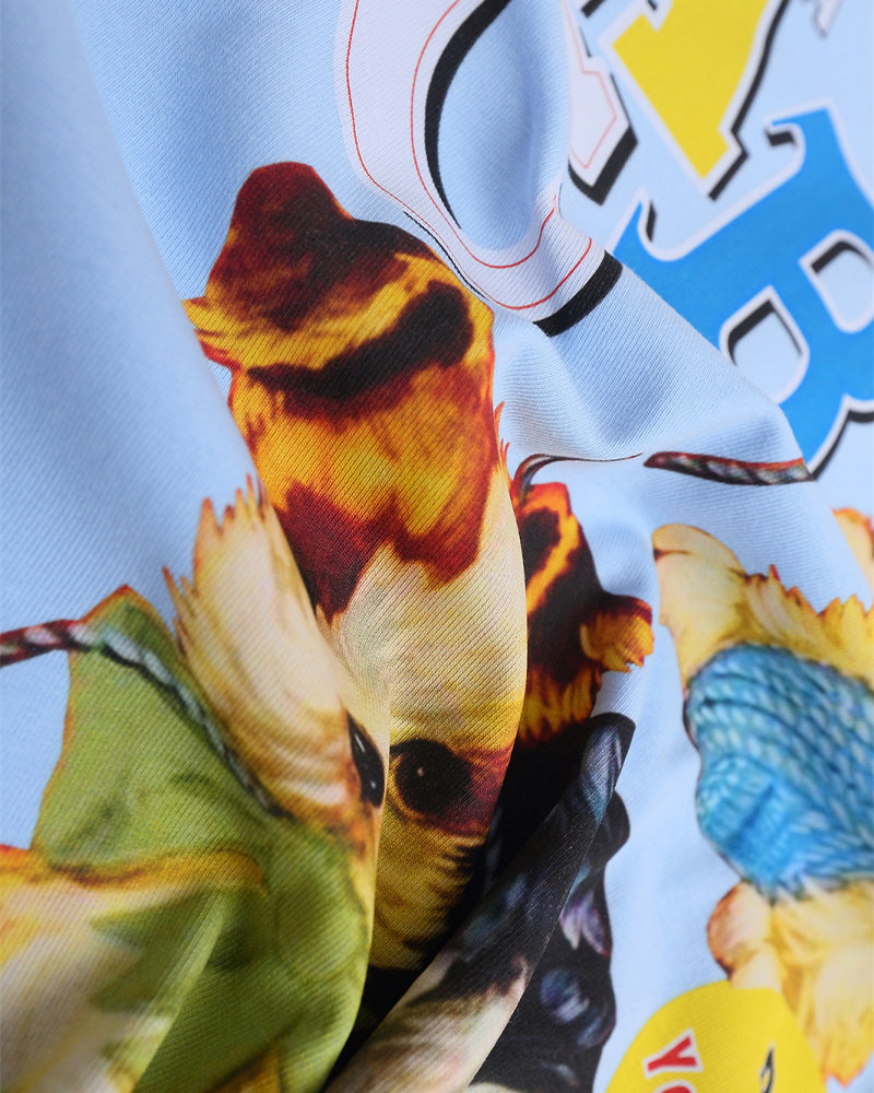 Dog print short sleeves