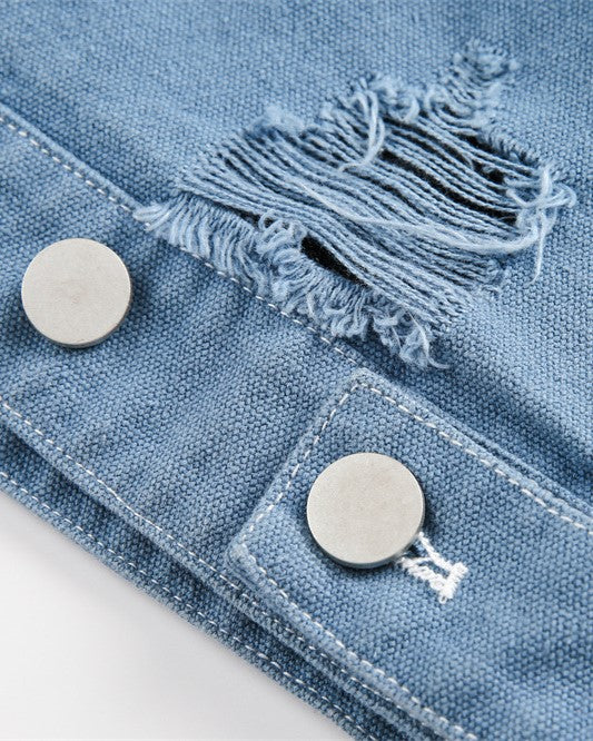 ダメージ加工のウォッシュジャケット