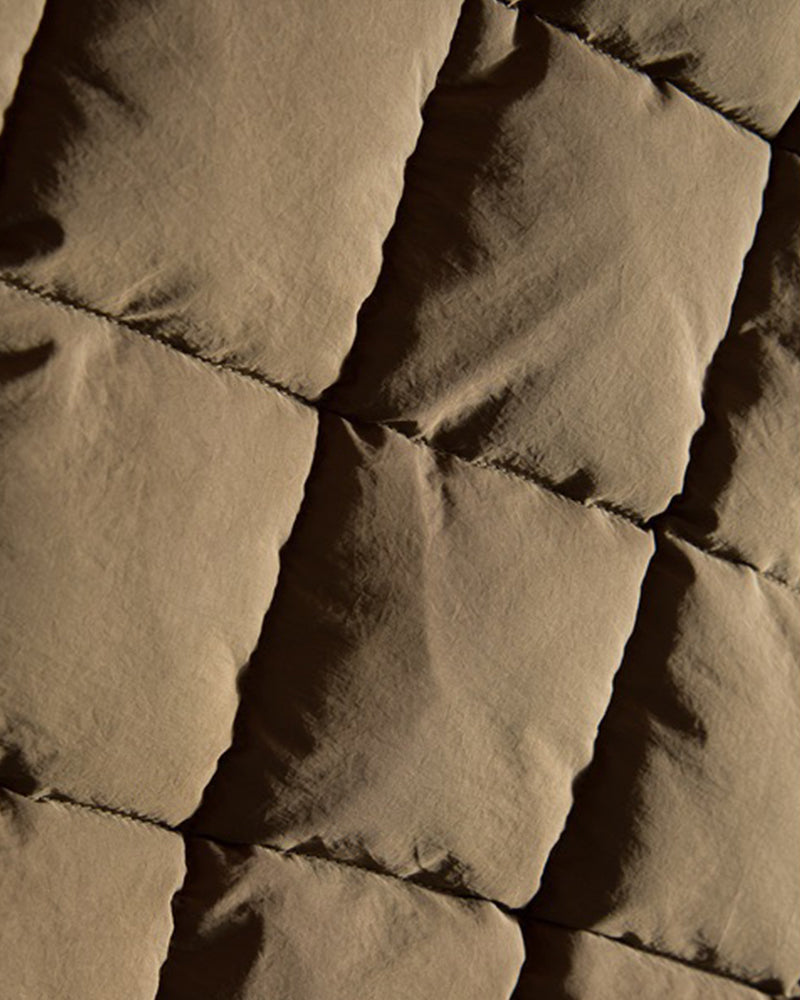 チェック柄パッチワーク中綿ジャケット