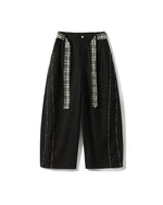 Checked Trousers with Belt