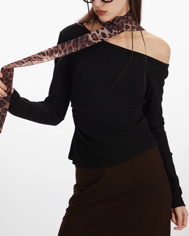 スカーフカラーギャルトップス