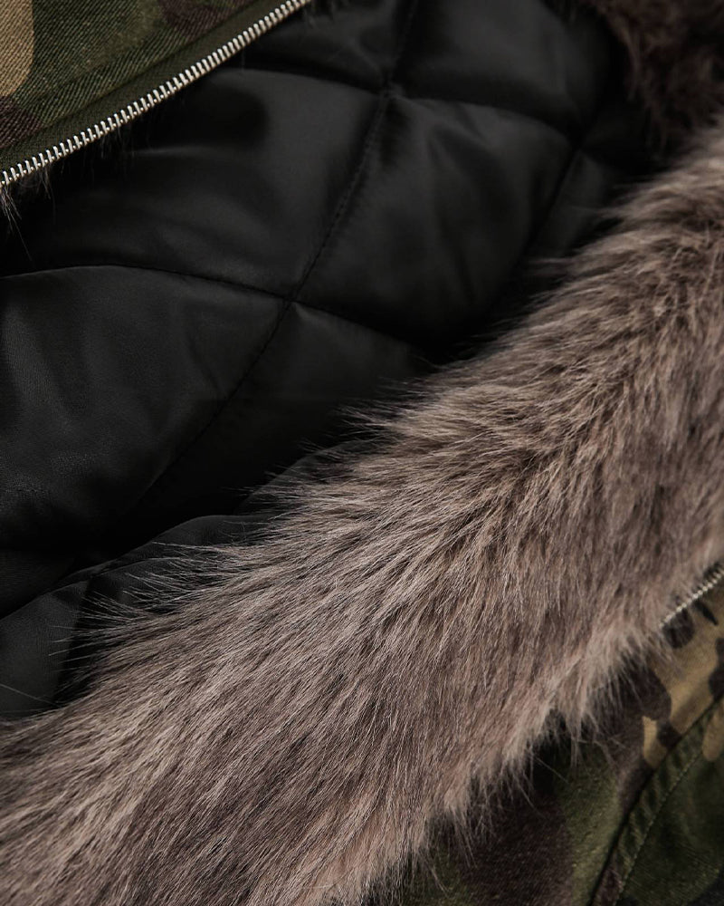 迷彩フード付きジャケット