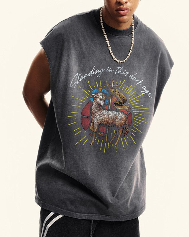 グラデーションウォッシュベスト