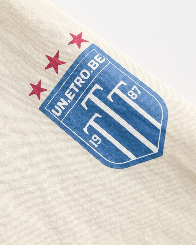 レトロプリントのスポーツスウェットシャツ