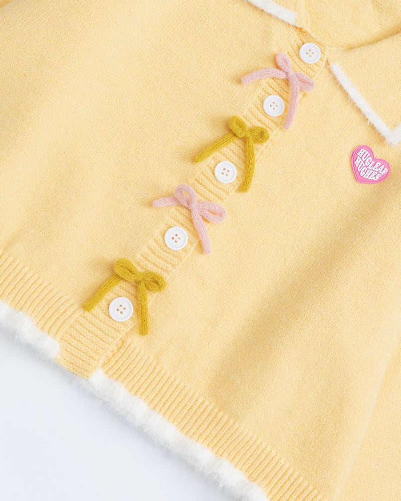 リボンカーディガンセーター