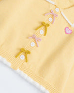 リボンカーディガンセーター