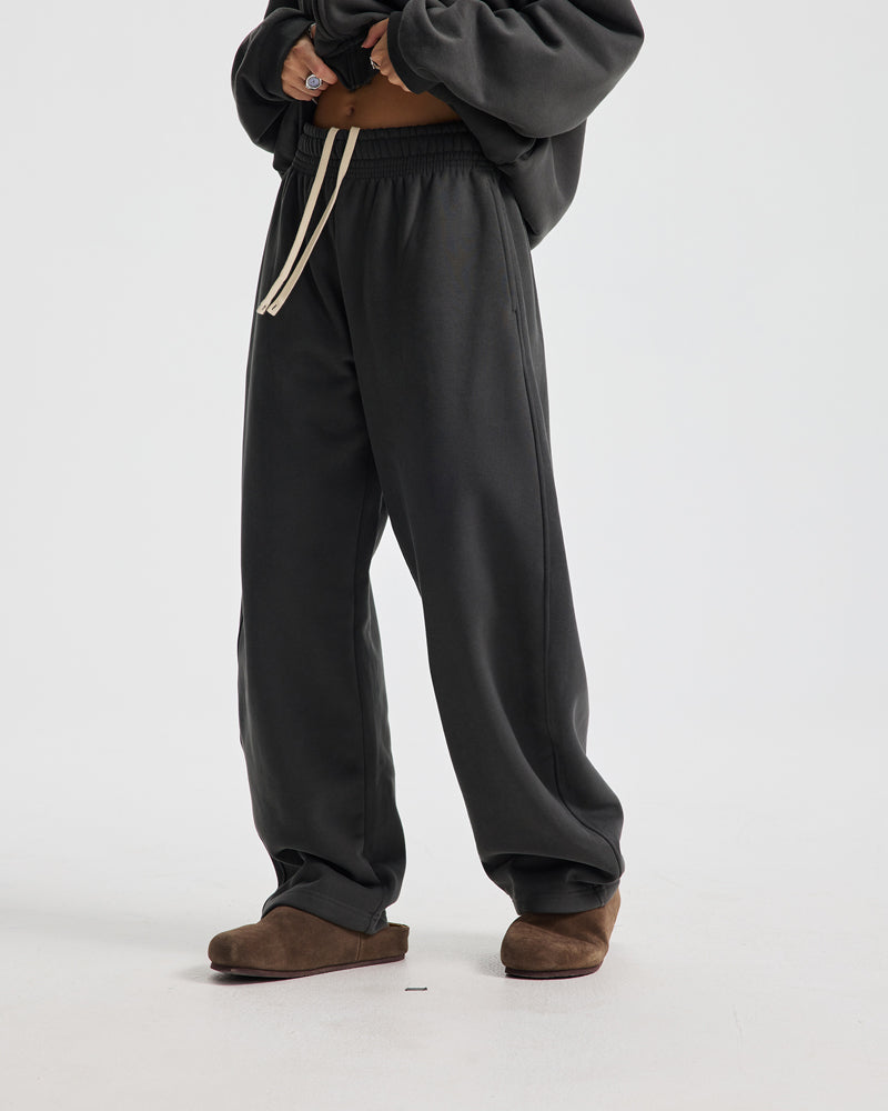 430g Fleece-Lined Loose Sweatpants