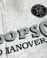 ダメージ加工のフード付きスウェットシャツ