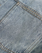 ウォッシュ加工のダメージデニムワークジャケット