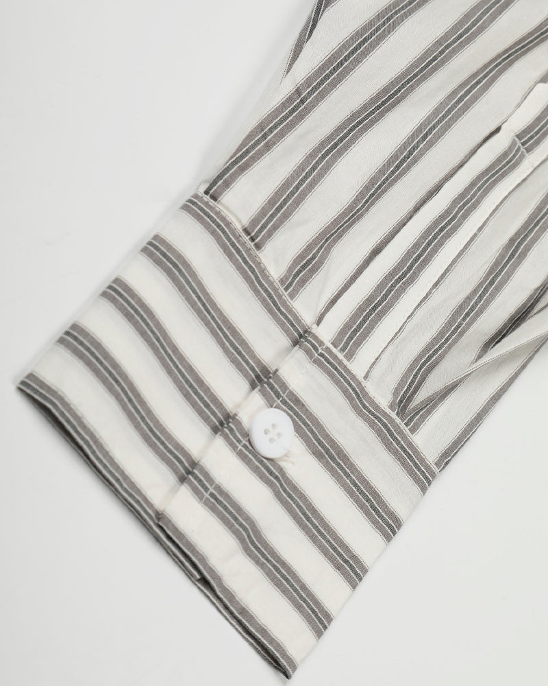 Letter striped long-sleeved shirt