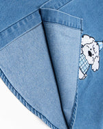 面白い漫画の刺繍シャツ