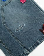 Vintage graphic denim shorts