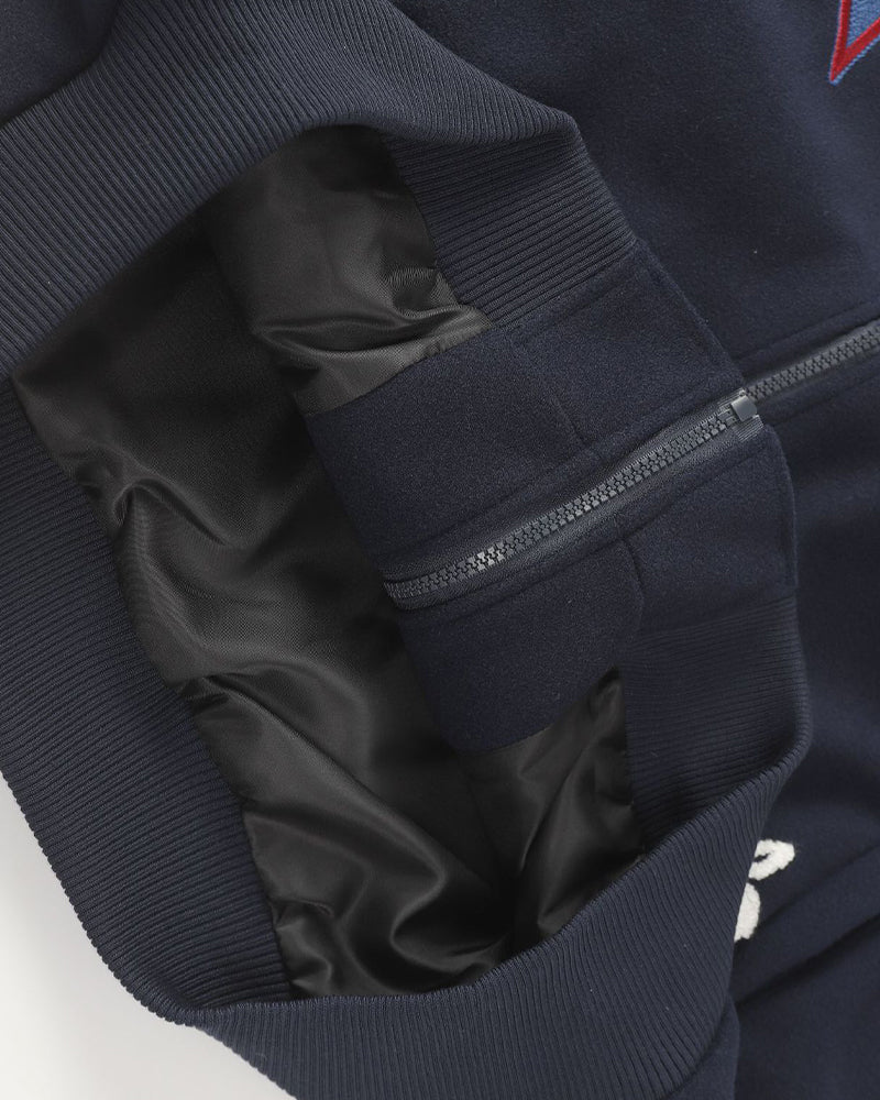 刺繍入りスポーツベースボールジャケット