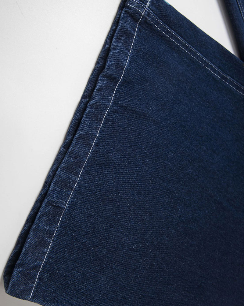 楽しいプリントのクロップドジーンズ