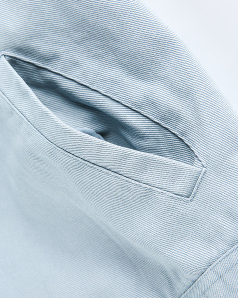 カジュアルなダメージ加工のカラーブロックジャケット