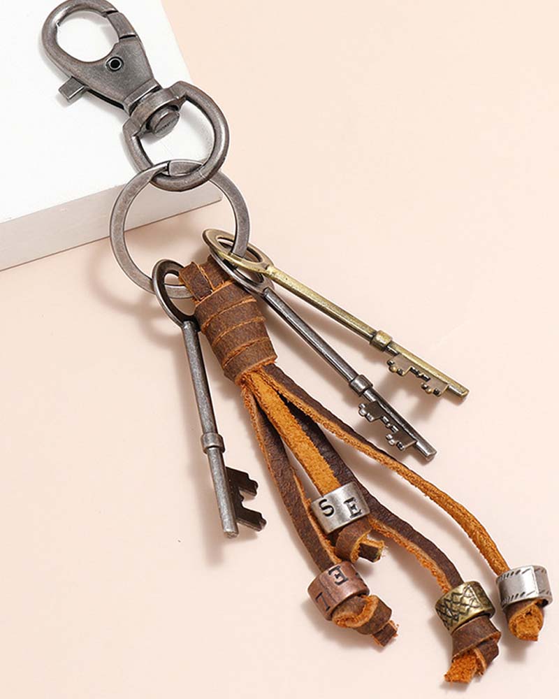 빈티지 술 장식 키체인