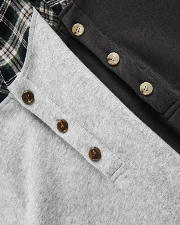 Casual fake two piece sweatshirt