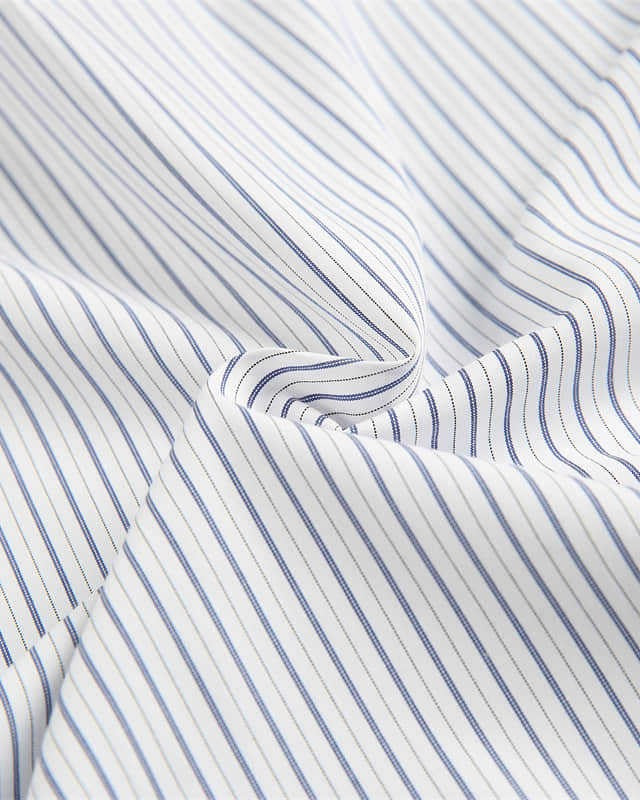 Blue and white striped shirt
